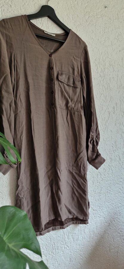 S - Transfer jurk khaki bruin (0625dor)