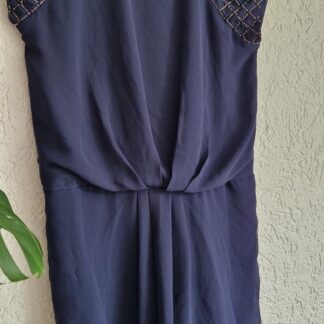 M - Zara blauwe jurk met kraaltjes (0625dor)