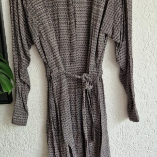 42 - Noa Noa jurk printje khaki grijs (0625dor)