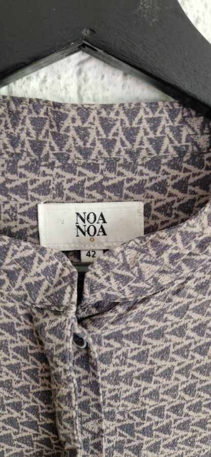 42 - Noa Noa jurk printje khaki grijs (0625dor) - Afbeelding 4