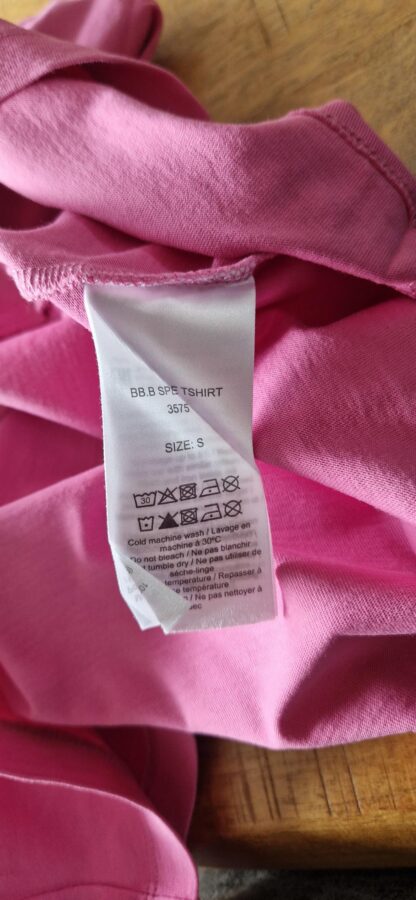 S - Ganni shirt roze met print (0625meg8) - Afbeelding 6