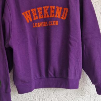 XS - Loavies sweater paars weekend (0625meg8)