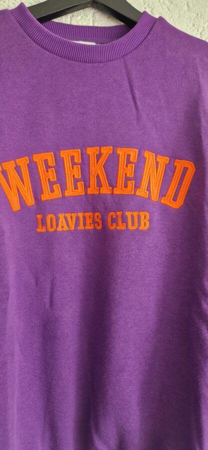 XS - Loavies sweater paars weekend (0625meg8) - Afbeelding 3