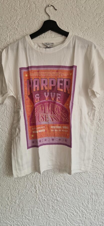 M - Harper & Yve shirt wit met print (0625meg8)