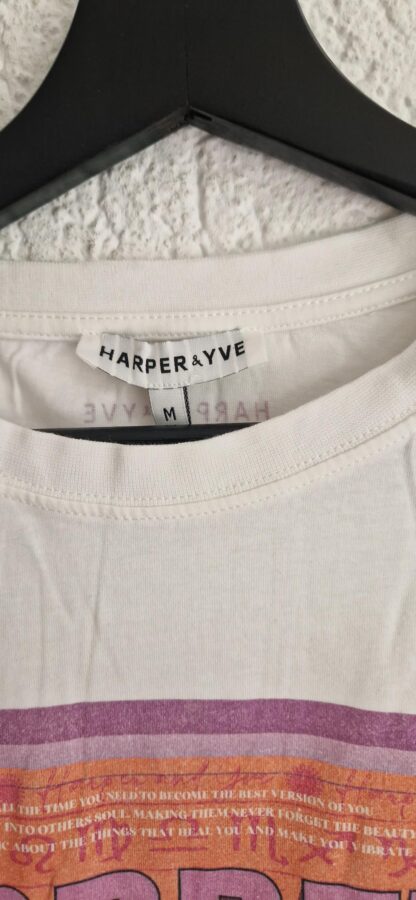M - Harper & Yve shirt wit met print (0625meg8) - Afbeelding 4