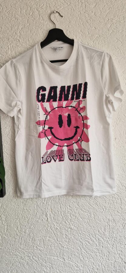 S - GANNI T-Shirt Ganni Love Club white (0625meg8)