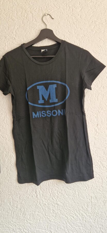 M - Missoni shirt zwart blauwe print (0625meg8)