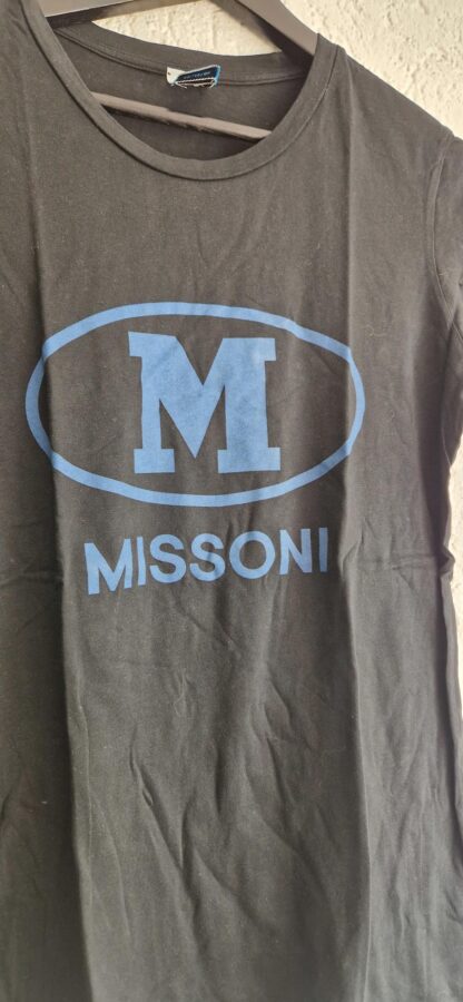 M - Missoni shirt zwart blauwe print (0625meg8) - Afbeelding 3