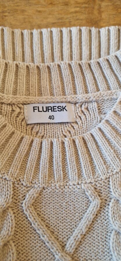 40 - Fluresk trui met kabels en franje (0725sh2) - Afbeelding 6