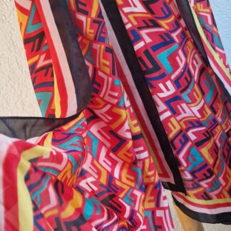 Sjaal met zijde royaal in kleur (0725sh1)