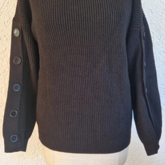 M - Question trui zwart (0725sh1)