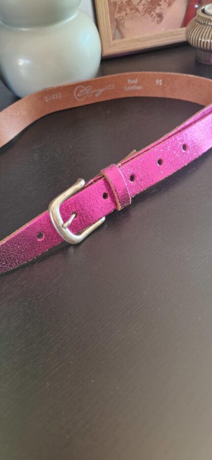 Elvy echt leer roze 95 cm (0725sh1)