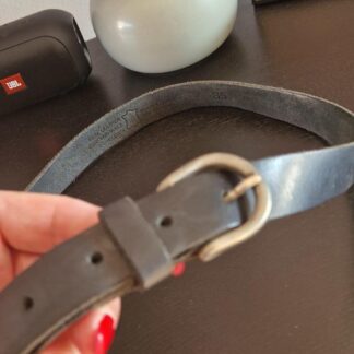 85 cm - Leren riem zwart (0725sh1)