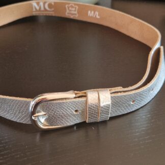 M/L - MC company leren zilveren riem (0725sh1)