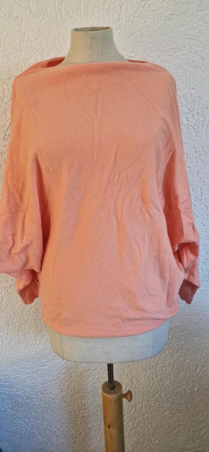 M - Trui zalm met boothals (0725sh1)