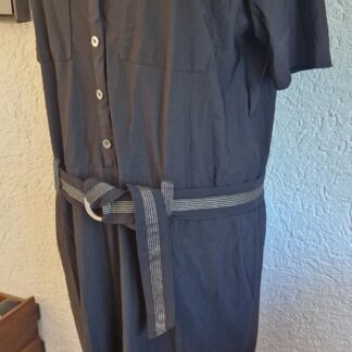 L - ZS77 jurk zwart travelstof (0725sh1)