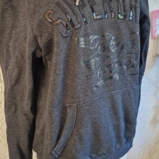 38/40 - Superdry hoodie antraciet (0725sh)