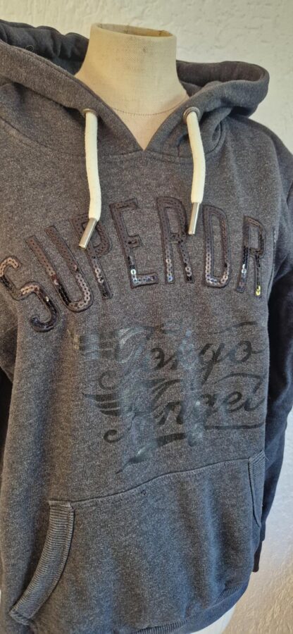 38/40 - Superdry hoodie antraciet (0725sh) - Afbeelding 3