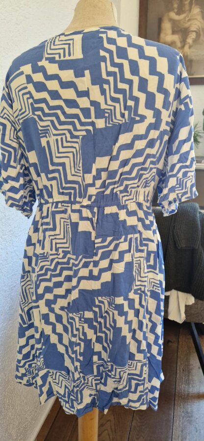40 - Bodyflirt zomerjurkje blauw wit (0725sh) - Afbeelding 6