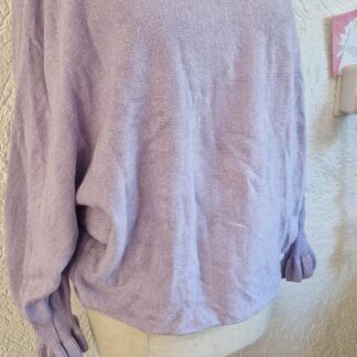 M - Trui met boothals lila (0725sh2)