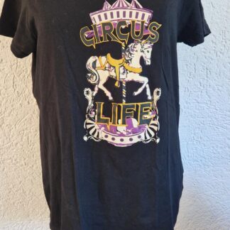 M - Moon shirt zwart print (0725sh)