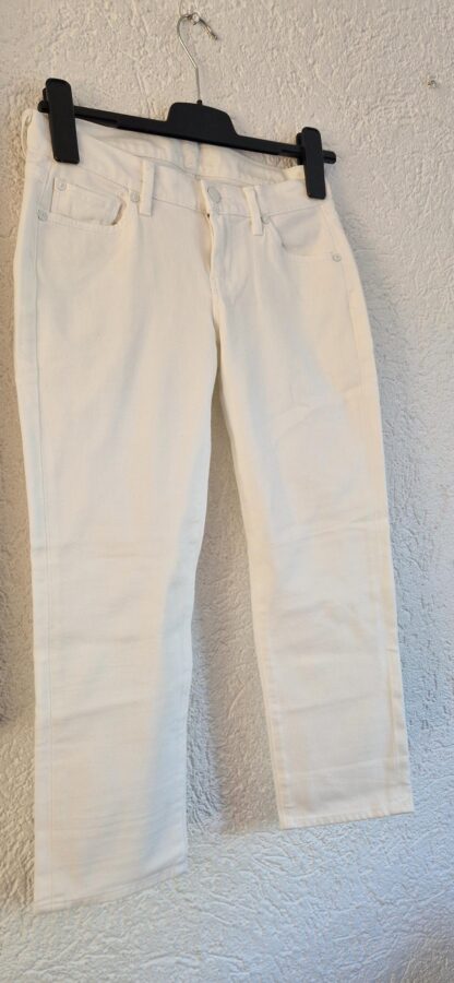 32/34 maat 25 - 7 for all mankind capri wit (0725sh)