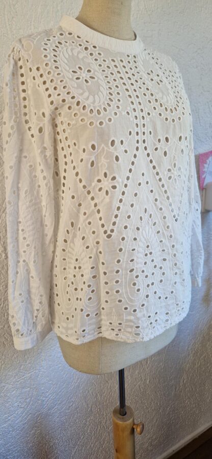 M - Only blousje broderie wit (0725wyt) - Afbeelding 3
