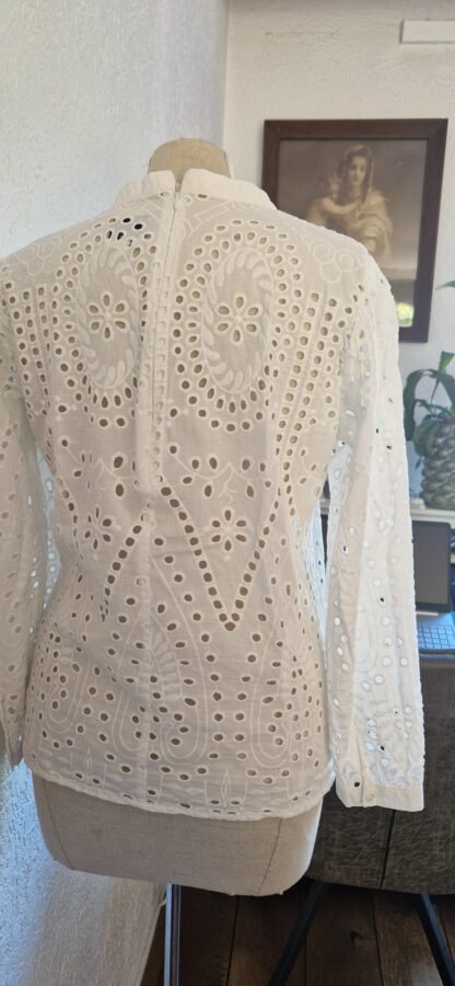 M - Only blousje broderie wit (0725wyt) - Afbeelding 4