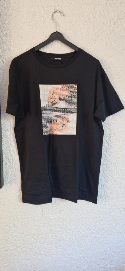 S - Jack & Jones shirt zwart print (0725wyt)