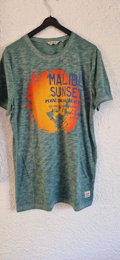 M - Jack & Jones shirt groen print (0725wyt)