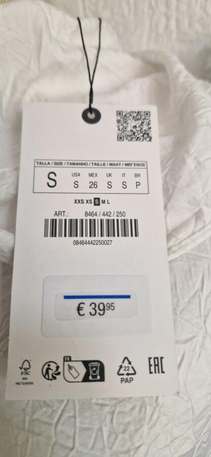 S - Zara kreukel blousje nieuw (0725may) - Afbeelding 5