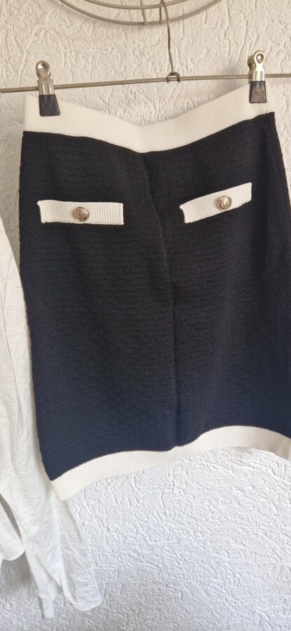 S - H&M rok zwart wit galant nieuw (0725may)