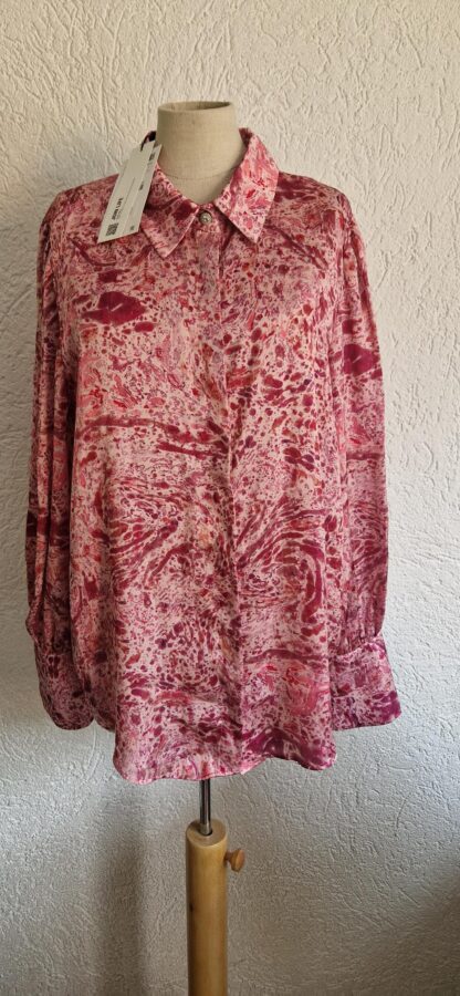 L - Zara blouse roze met print nieuw (0725may)