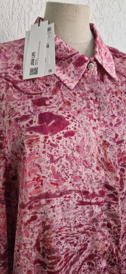 L - Zara blouse roze met print nieuw (0725may) - Afbeelding 3