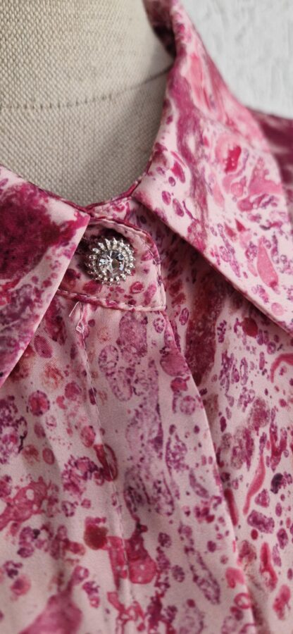 L - Zara blouse roze met print nieuw (0725may) - Afbeelding 4