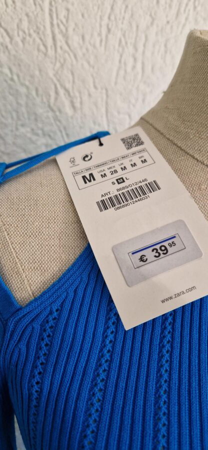 M - Zara jurk blauw nieuw (0725may) - Afbeelding 3