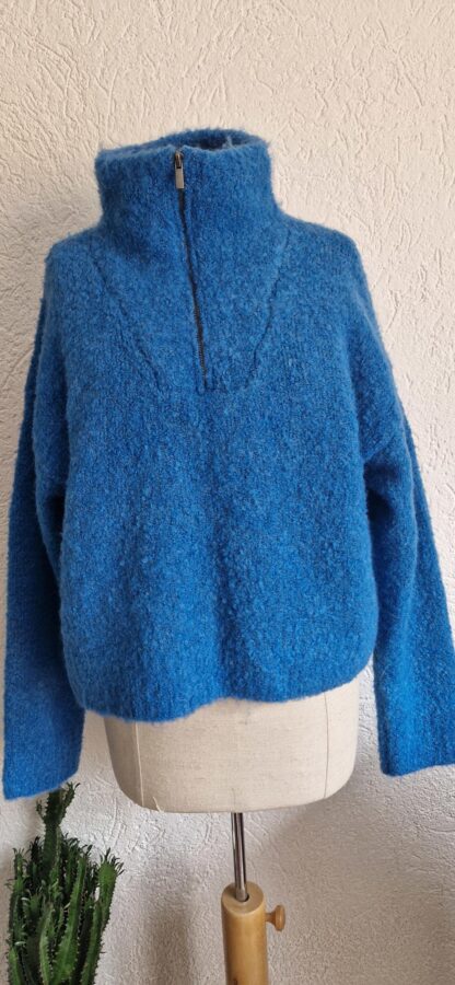 S - Zara coltrui wollig blauw nieuw (0725may)