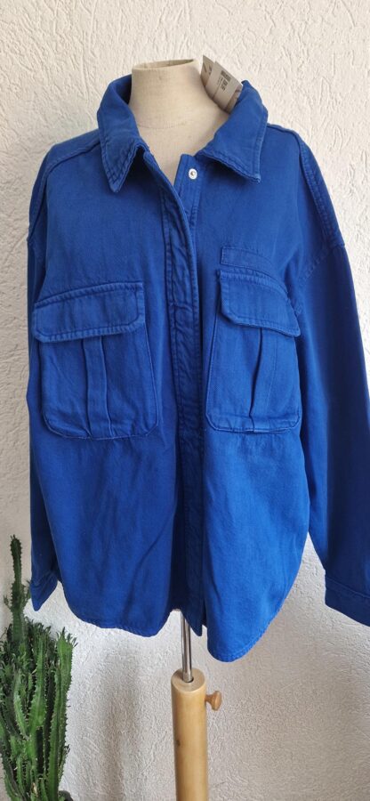 S - Zara shacket blauw nieuw (0725may)