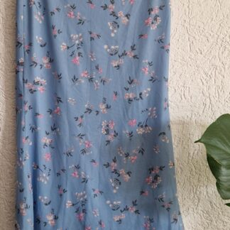 S - Shein rok lichtblauw bloementjes (0725bak)