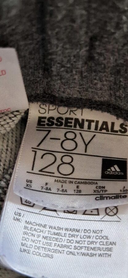 122 128 - Adidas sportcapri grijs (0725bak) - Afbeelding 6