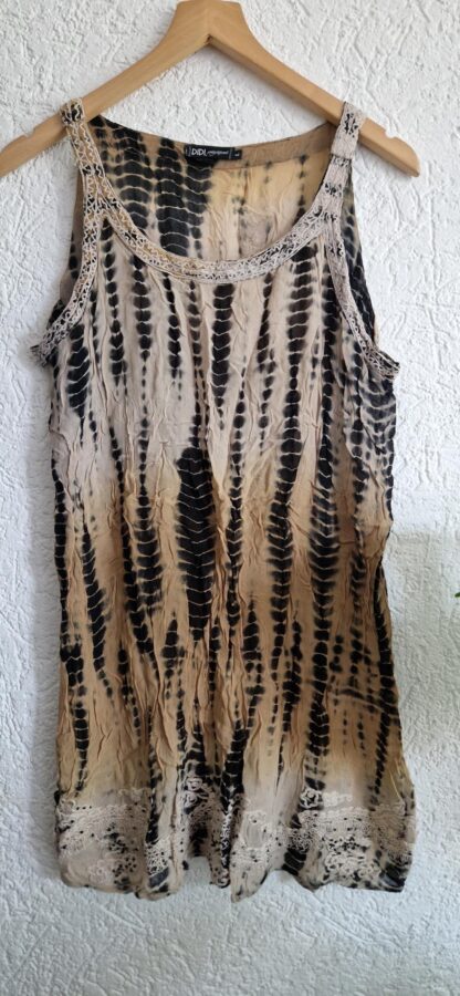 L - Didi tuniek beige bruin met kant (0725bak)