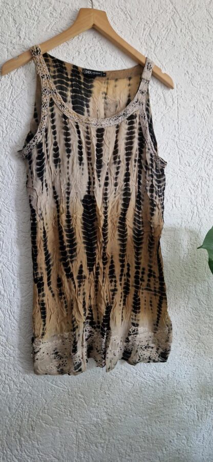 L - Didi tuniek beige bruin met kant (0725bak) - Afbeelding 3