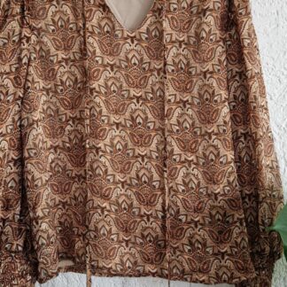 S - Ydence blouse top oranje bruin (0725bak)