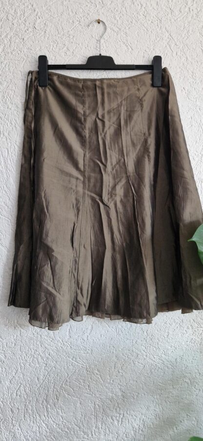 M/L - Rok khaki grijsgroen glimmend (0725bak) - Afbeelding 4