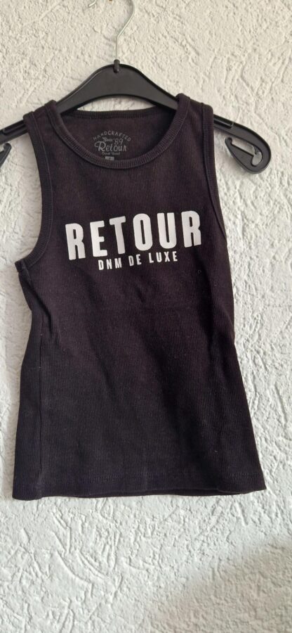 110 - Retour topje zwart wit (0725bak)