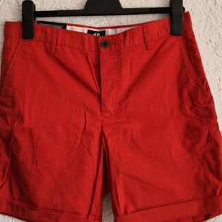 48 - H&M slimfit short rood nieuw (0725bak)