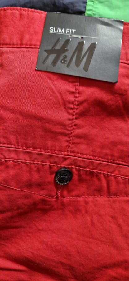48 - H&M slimfit short rood nieuw (0725bak) - Afbeelding 7