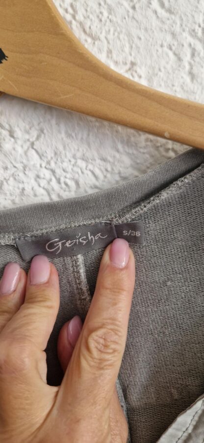 36 - Geisha stoer grijs jurkje (0825bak) - Afbeelding 5