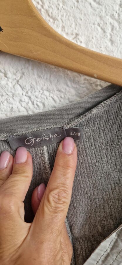 36 - Geisha stoer grijs jurkje (0825bak) - Afbeelding 6