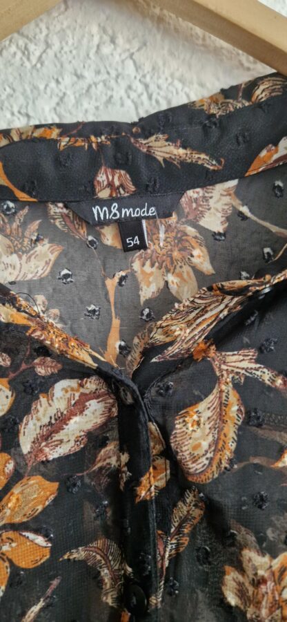 54 - MS Mode lange blouse bruin zwart (0825bak) - Afbeelding 4